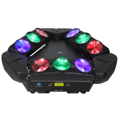 Produtos populares 9X10W 4 em 1 RGBW LED Beam Mix Color LED Spider Moving Head Luz de palco