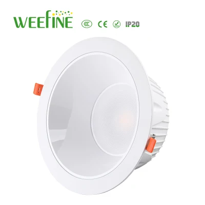 24 W Tricolor Dimming Light LED Downlight Usado para Shopping Hall Feito de Carcaça de Liga de Alumínio (WF-BJ-24W)