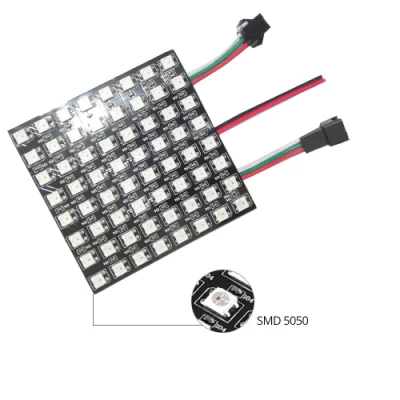 Luz de painel de matriz de pixels de alta qualidade Ws2812b DC5V 8*8cm