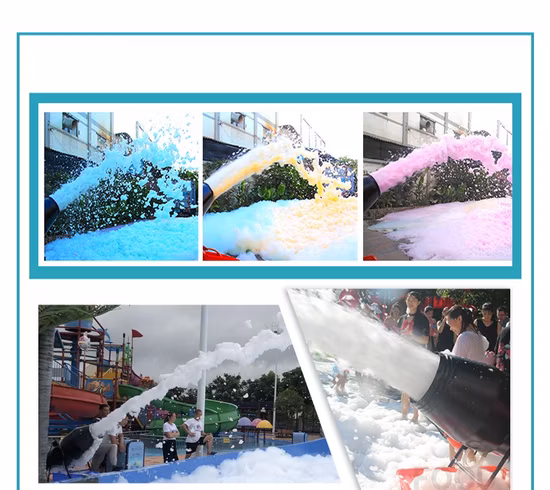 3000 W Parque Aquático Ao Ar Livre Balançar Cabeça Balançar Cabeça para Festa Máquina de Borrifar Espuma para Palco