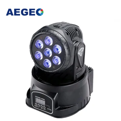 7X10W RGBW 4 em 1 mistura de cores LED feixe de luz de cabeça móvel para show de iluminação de DJ