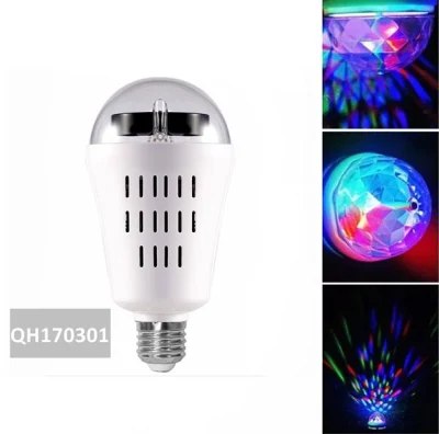 Rotação RGB LED Cristal Bola Mágica Lâmpada Colorida Lâmpada Disco Rotativa Luz de Palco