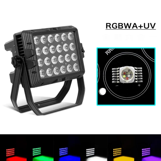 Atacado DJ Stage Bar KTV Nightclub Disco Equipment LED Wash 24PCS 24X10W 4in1 RGBW IP65 À Prova D' Água Ao Ar Livre Plana PAR Can Wall Washer Projector Effect Light